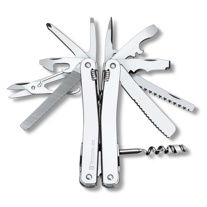 Мультитул VICTORINOX SwissTool Spirit XC Plus Ratchet, 105 мм, 38 функций, в нейлоновом чехле для нанесения логотипа