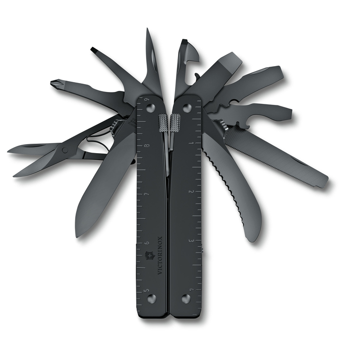 Мультитул VICTORINOX SwissTool MXBS, 115 мм, 26 функций, чёрный, в нейлоновом чехле для нанесения логотипа
