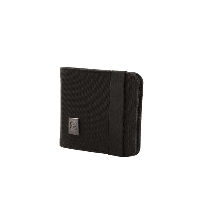 Бумажник VICTORINOX Bi-Fold Wallet, чёрный, нейлон 800D, 11x1x10 см для нанесения логотипа