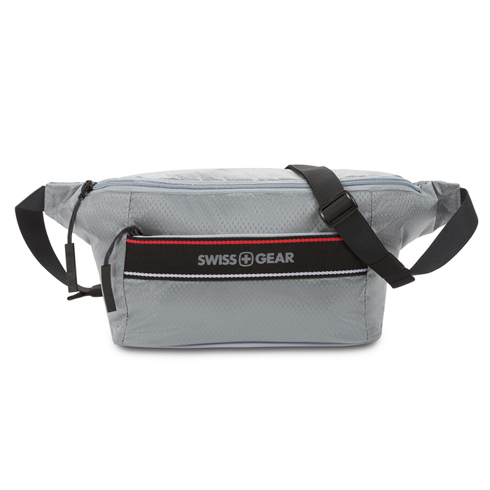 Сумка на пояс SWISSGEAR, светло-серая, полиэстер с плетением рип-стоп, 38 x 5 x 15 см для нанесения логотипа