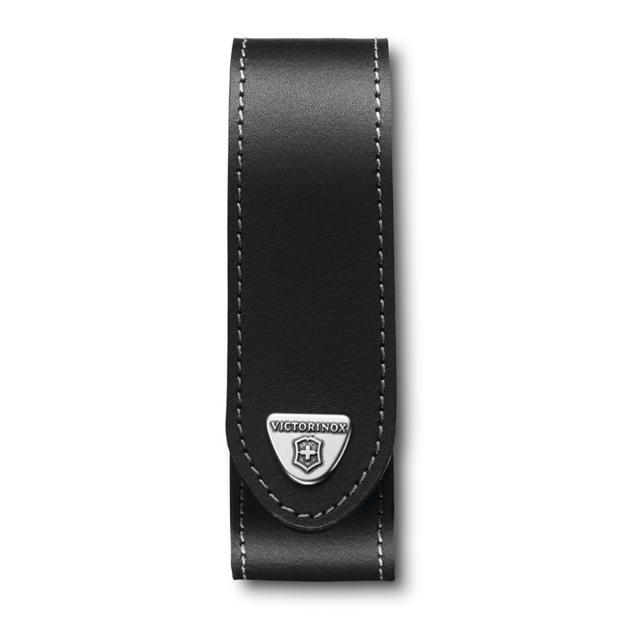 Чехол на ремень VICTORINOX для ножей RangerGrip 130 мм, на липучке, кожаный, 40x40x140 мм, чёрный для нанесения логотипа