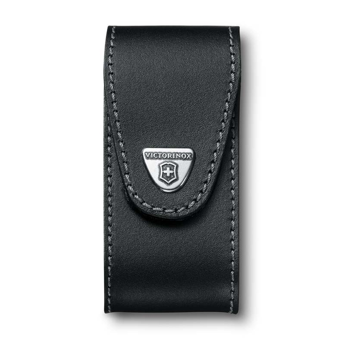 Чехол на ремень VICTORINOX для ножа 111 мм WorkChamp XL (0.9064.XL), кожаный, чёрный для нанесения логотипа
