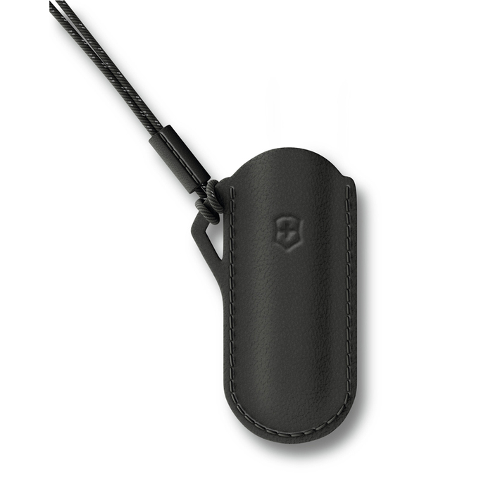 Чехол VICTORINOX "Dark Illusion" для ножей Classic Colors 58 мм, кожаный, чёрный для нанесения логотипа