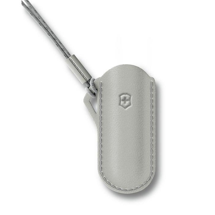 Чехол VICTORINOX "Mystical Morning" для ножей Classic Colors 58 мм, кожаный, серый для нанесения логотипа
