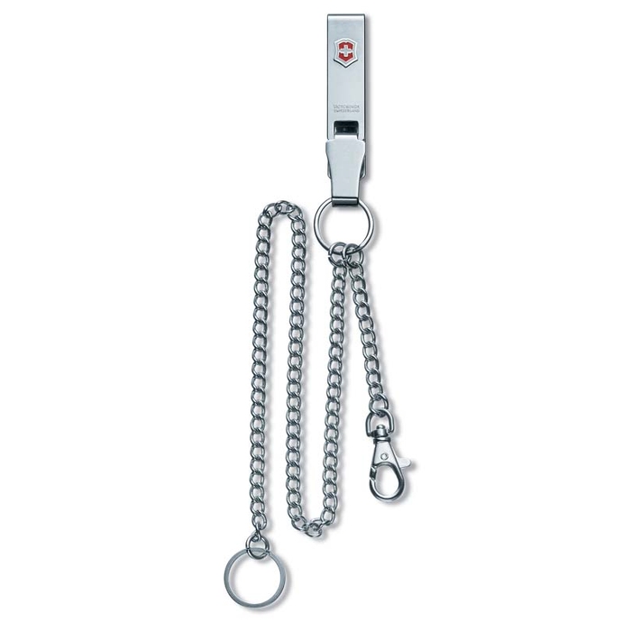Подвеска на ремень VICTORINOX "Multiclip", с короткой и длинной цепочкой, металлическая для нанесения логотипа
