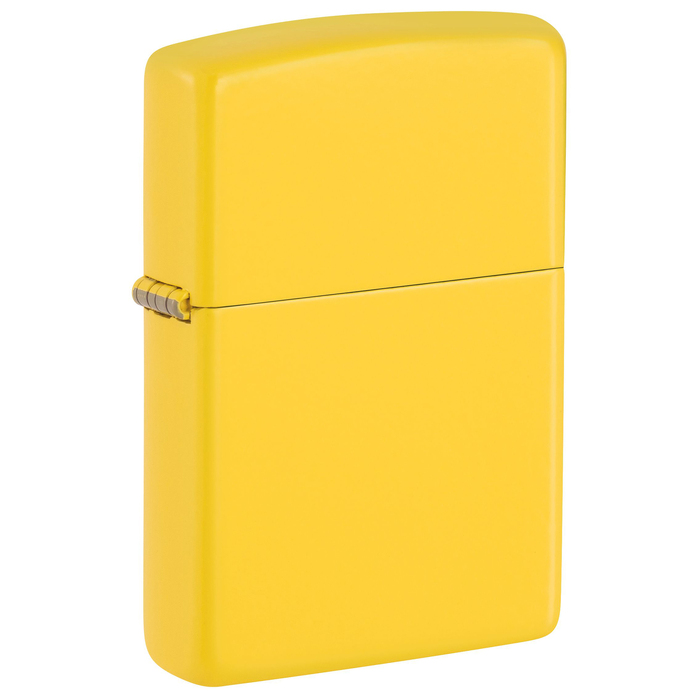 Зажигалка ZIPPO классическая с покрытием цвета подсолнуха | Classic Sunflower, латунь/сталь, желтая, глянцевая, 38x13x57 мм для нанесения логотипа
