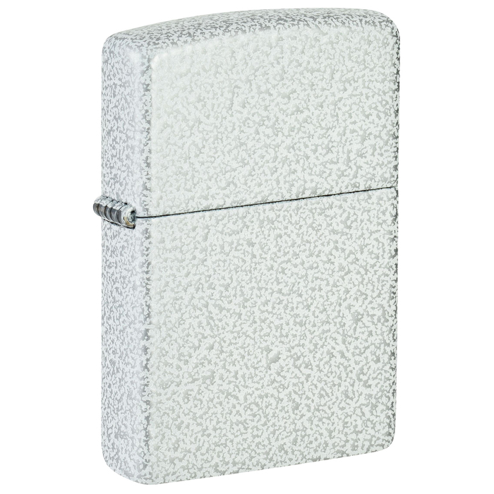 Зажигалка ZIPPO классическая с ледяным покрытием | Classic Glacier, латунь/сталь, белая, матовая, 38x13x57 мм для нанесения логотипа