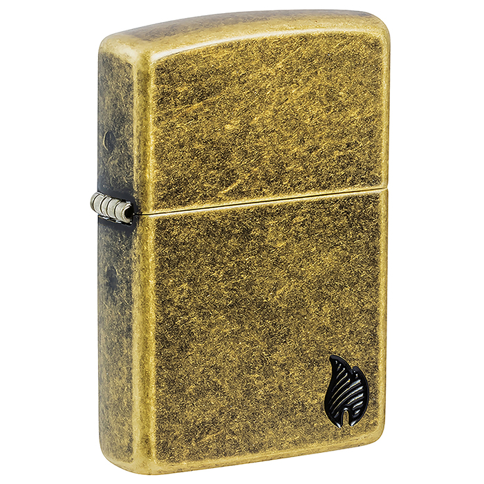 Зажигалка ZIPPO Armor® Пламя c покрытием античная латунь | Flame Antique Brass, латунь/сталь, золотистая, 38x13x57 мм для нанесения логотипа