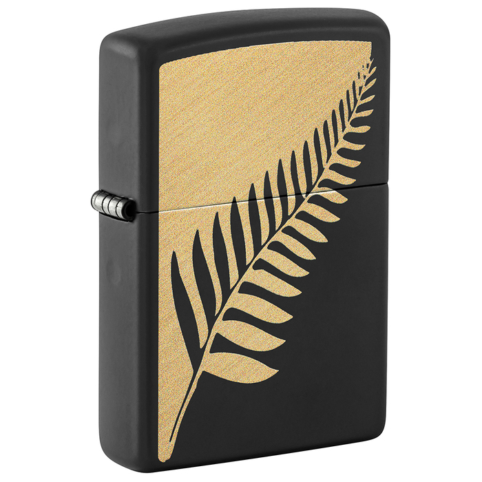 Зажигалка ZIPPO Флора в равновесии с черным матовым покрытием | Zen Flora Design Black Matte, латунь/сталь, черная, матовая, 38x13x57 мм для нанесения логотипа