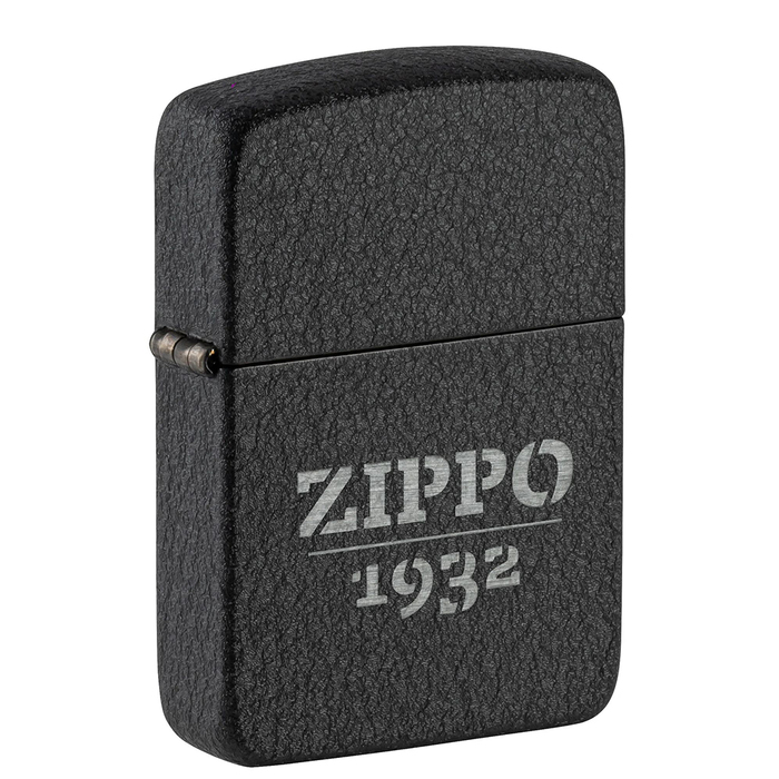 Зажигалка ZIPPO Реплика 1941 года с черным покрытием с кракелюром | 1941 Replica™ Black Crackle, латунь/сталь, черная, матовая, 38x13x57 мм для нанесения логотипа