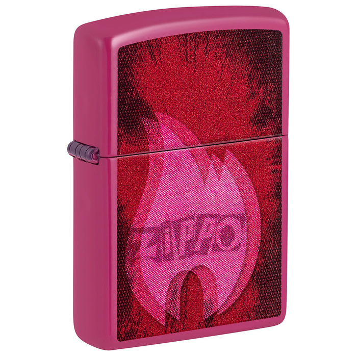 Зажигалка ZIPPO Пульсация с ярко-розовым покрытием | Pulse Frequency, латунь/сталь, малиновая, глянцевая, 38x13x57 мм для нанесения логотипа