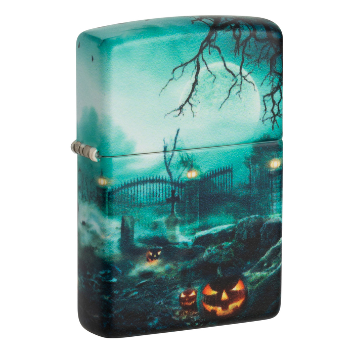 Зажигалка ZIPPO Кладбище с матовым покрытием на 540 | Graveyard 540 Matte, латунь/сталь, разноцветная, 38x13x57 мм для нанесения логотипа
