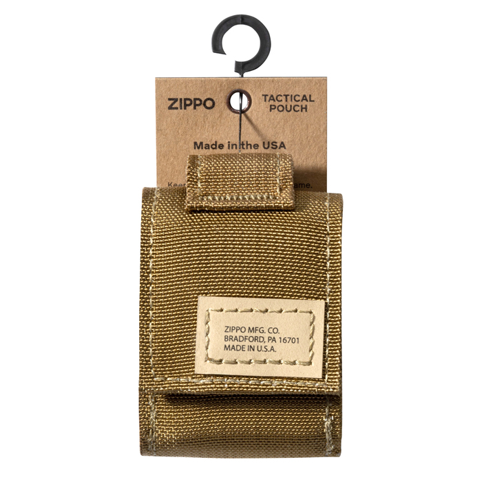 Чехол ZIPPO для широкой зажигалки,нейлон,с нейлоновым фиксатором на ремень, песочный для нанесения логотипа