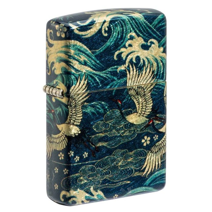 Зажигалка ZIPPO Восточный мотив с покрытием Искусственно состаренная латунь на 540 | Eastern 540 Tumbled Brass, латунь/сталь, зеленая, 38x13x57 мм для нанесения логотипа