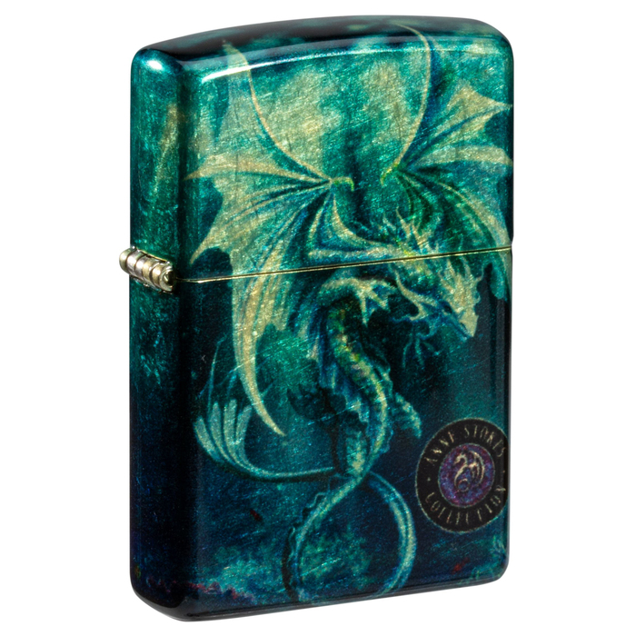 Зажигалка ZIPPO Анна Стоукс с покрытием Искусственно состаренная латунь на 540 | Anne Stokes 540 Tumbled Brass, латунь/сталь, разноцветная, 38x13x57мм для нанесения логотипа