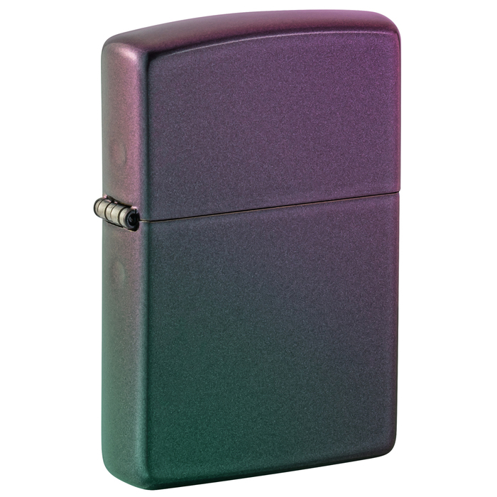 Зажигалка ZIPPO классическая с зелено-фиолетовым покрытием | Classic Iridescent, латунь/сталь, фиолетовая, матовая, 38x13x57 мм для нанесения логотипа