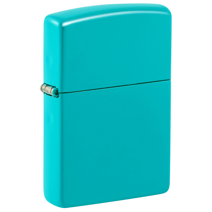 Зажигалка ZIPPO классическая со светло-бирюзовым покрытием | Classic Flat Turquoise, латунь/сталь, бирюзовая, глянцевая, 38x13x57 мм для нанесения логотипа