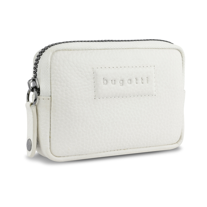 Ключница BUGATTI ЭЛЬЗА | ELSA, с защитой данных RFID, белая, воловья кожа/полиэстер, 11х2х7 см для нанесения логотипа