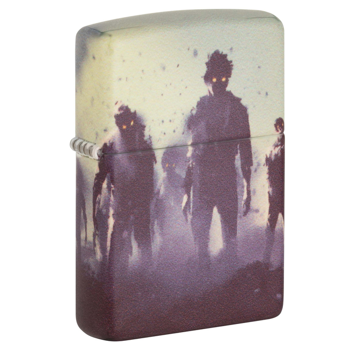 Зажигалка ZIPPO Зомби с матовым покрытием на 540 | Zombie Design 540 Matte, латунь/сталь, белая, матовая, 38x13x57 мм для нанесения логотипа