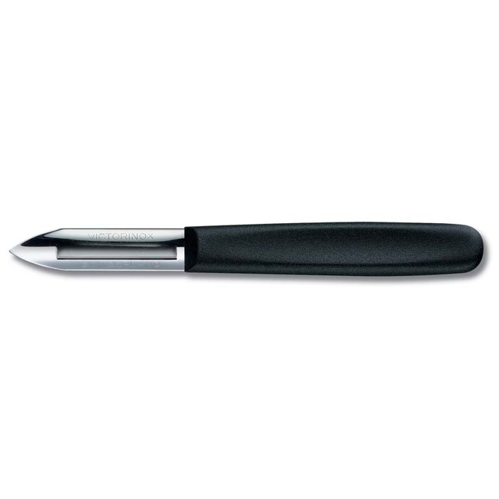 Нож для чистки картофеля VICTORINOX, одностороннее лезвие, чёрный для нанесения логотипа