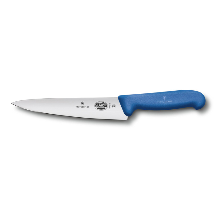 Нож разделочный VICTORINOX Fibrox, 25 см, синий для нанесения логотипа