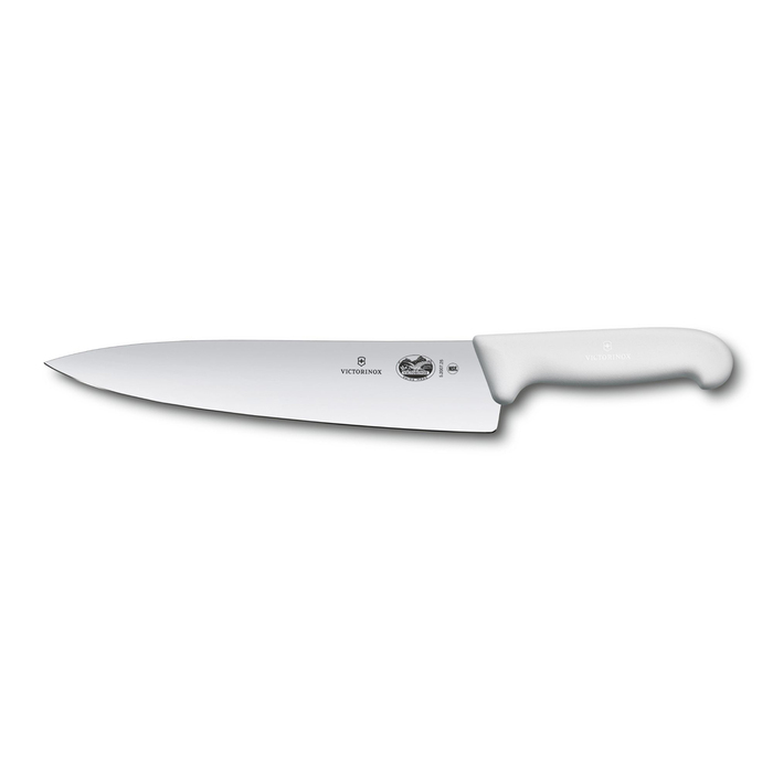 Нож разделочный VICTORINOX Fibrox, 25 см, белый для нанесения логотипа