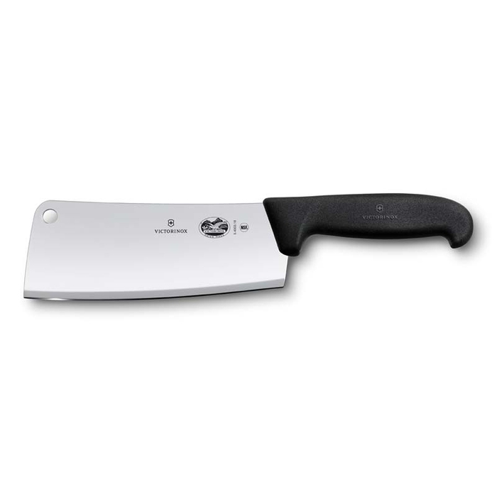 Кухонный топорик VICTORINOX Fibrox, лезвие 18 см, черная рукоять для нанесения логотипа