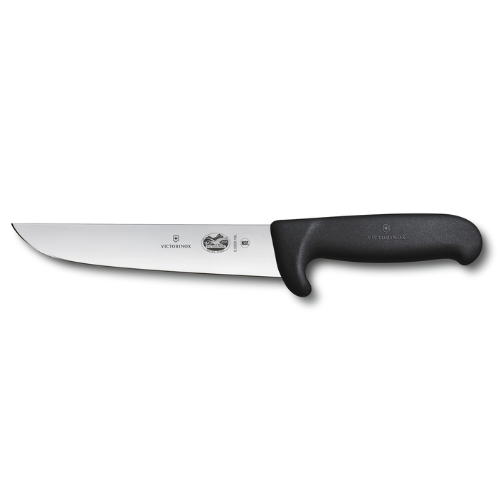 Нож мясника / нож для забоя VICTORINOX Fibrox с лезвием 18 см и безопасной рукоятью для нанесения логотипа