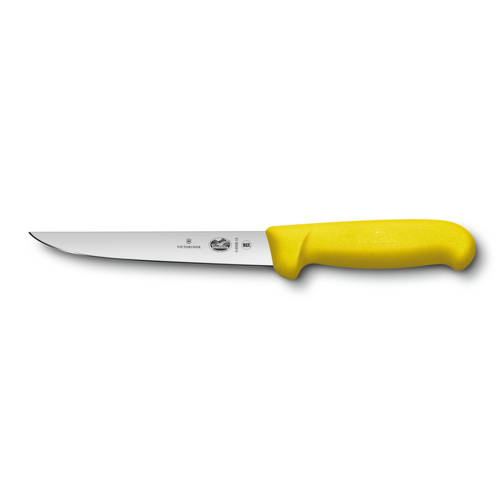 Нож обвалочный VICTORINOX Fibrox с прямым лезвием 15 см, жёлтый для нанесения логотипа