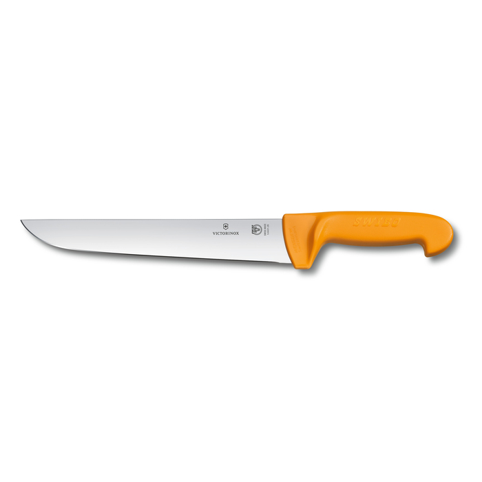 Нож мясника / нож для забоя VICTORINOX Swibo с лезвием 21 см, жёлтый для нанесения логотипа