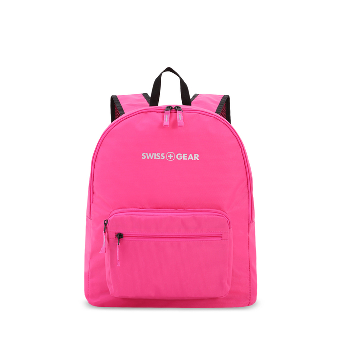 Рюкзак SWISSGEAR складной, розовый, полиэстер, 33,5х15,5x40 см, 21 л для нанесения логотипа