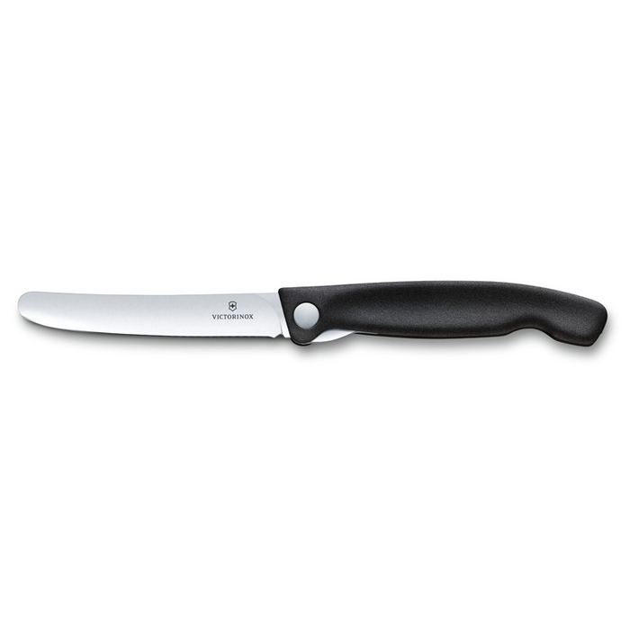 Нож для овощей VICTORINOX SwissClassic, складной, 11 см, чёрный для нанесения логотипа