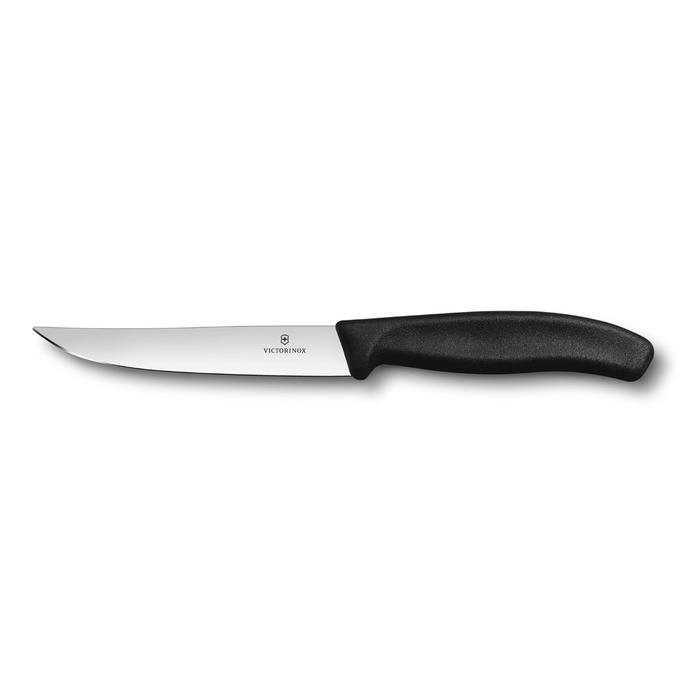 Нож для стейка и пиццы VICTORINOX SwissClassic "Gourmet", 12 см, чёрный для нанесения логотипа