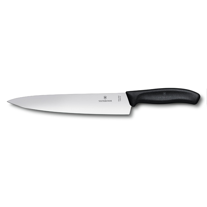 Нож разделочный VICTORINOX SwissClassic, 22 см, чёрный, в картонном блистере для нанесения логотипа