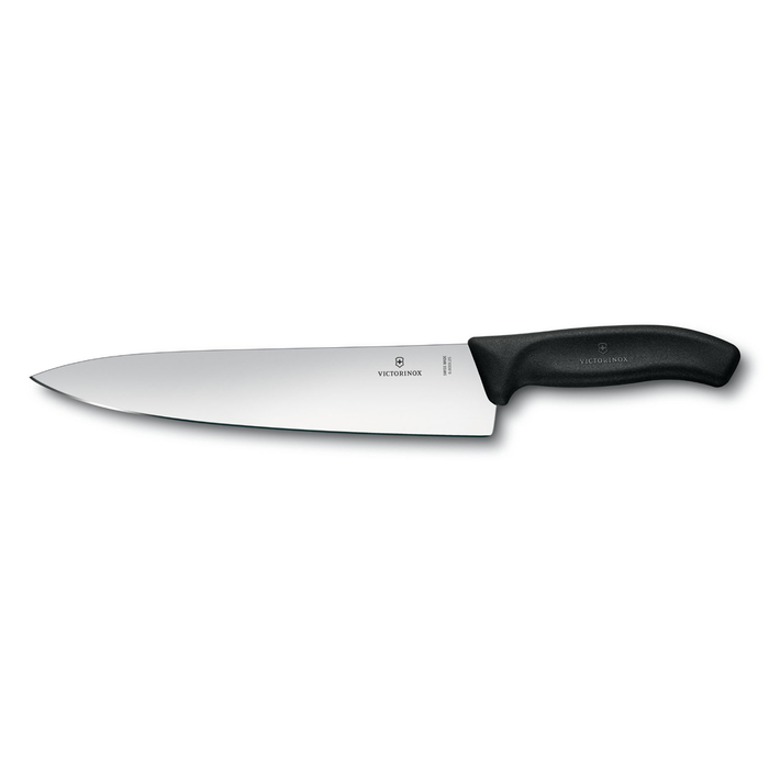 Нож разделочный VICTORINOX SwissClassic, 25 см, чёрный, в картонном блистере для нанесения логотипа