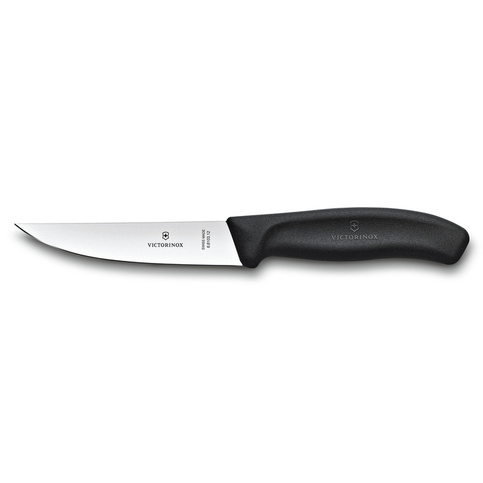Нож разделочный VICTORINOX SwissClassic с узким прямым лезвием 12 см, чёрный для нанесения логотипа
