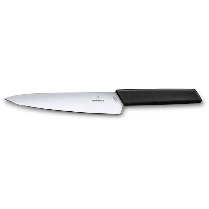 Нож разделочный VICTORINOX Swiss Modern, 19 см, нержавеющая сталь / синтетический материал, чёрный для нанесения логотипа