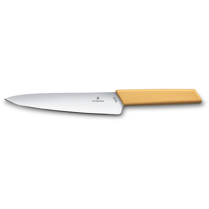 Нож разделочный VICTORINOX Swiss Modern, 19 см, нержавеющая сталь / синтетический материал, медовый для нанесения логотипа