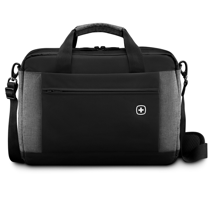 Портфель для ноутбука 16'' WENGER, черный/серый, полиэстер, 43 x 9 x 31 см, 9 л для нанесения логотипа