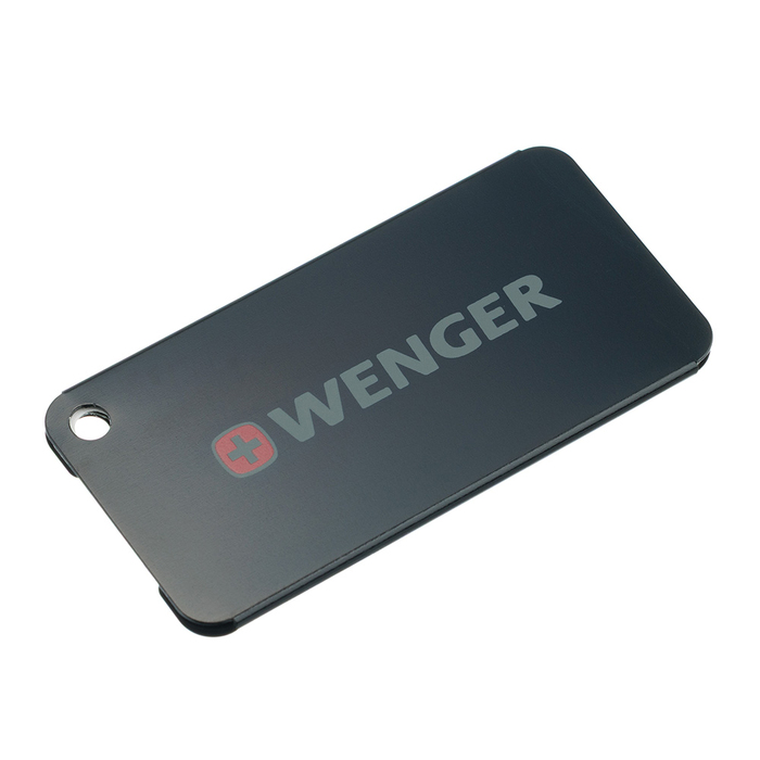 Бирка для багажа WENGER, черная, алюминий, 8 x 0,3 x 4 см для нанесения логотипа