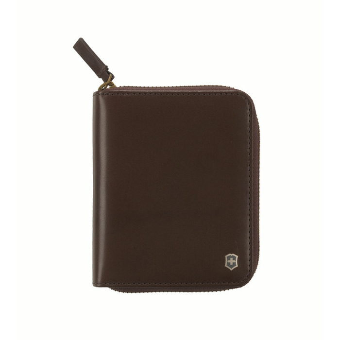Кошелёк VICTORINOX Weyl с защитой от сканирования RFID, коричневый, кожа наппа, 10x2,2x12 см для нанесения логотипа
