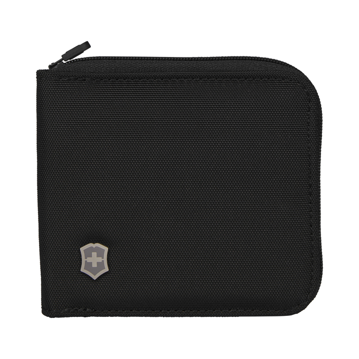 Бумажник VICTORINOX TA 5.0 Zip-Around Wallet с RFID защитой, чёрный, нейлон, 11x1x10 см для нанесения логотипа