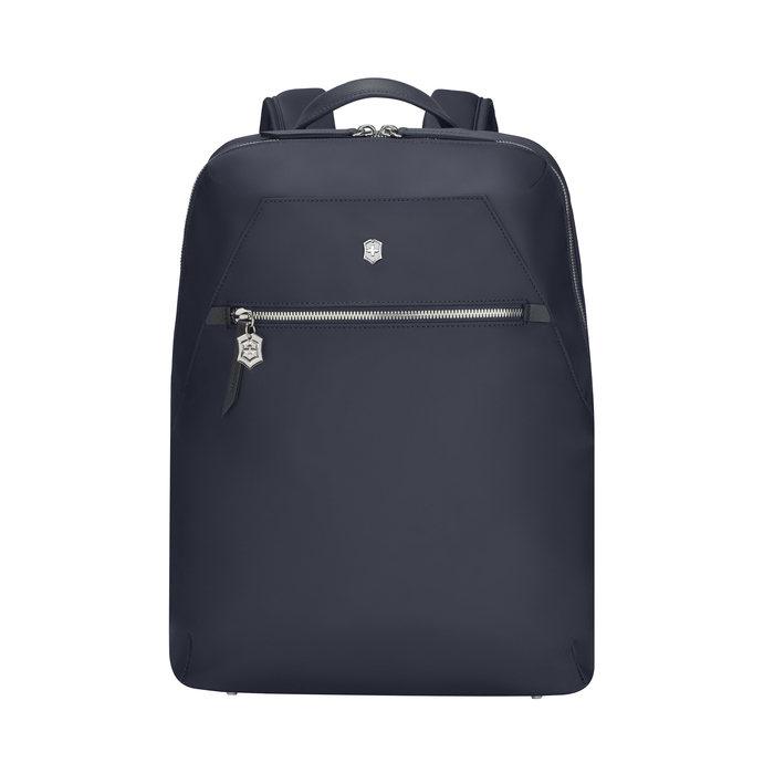 Рюкзак VICTORINOX Victoria Signature Compact Backpack, синий, нейлон/кожа, 30x16x38 см для нанесения логотипа