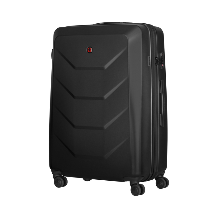 Чемодан WENGER Prymo, чёрный, большой, 52х76х30 см, 93 л, ABS+PC для нанесения логотипа