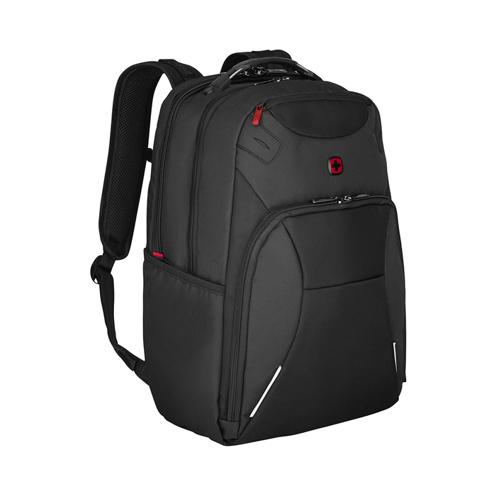 Рюкзак WENGER Cosmic 17", чёрный, переработанный ПЭТ/ПВХ/полиэстер, 34 x 23 x 49 см, 30 л для нанесения логотипа