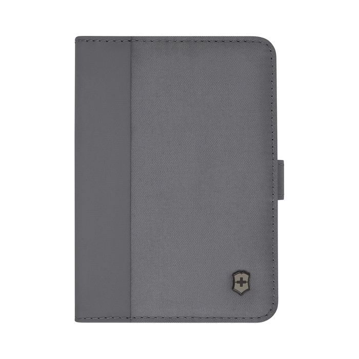 Обложка для паспорта VICTORINOX Travel Essentials, с защитой от сканирования RFID, серая, полиэстер, 11x1x15 см для нанесения логотипа