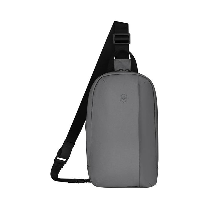 Рюкзак с одним плечевым ремнём VICTORINOX Travel Essentials, серый, полиэстер, 18x8x30 см для нанесения логотипа