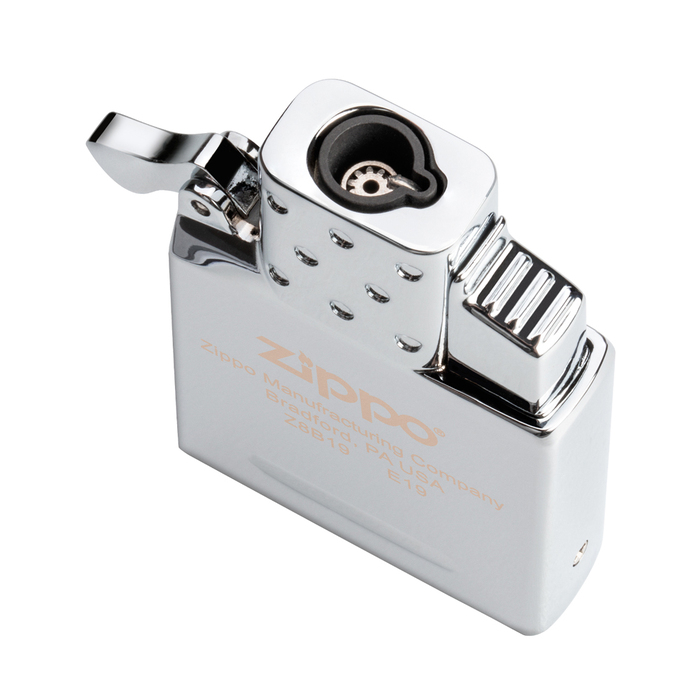 Газовый вставной блок для широкой зажигалки Zippo, одинарное турбо пламя, нержавеющая сталь для нанесения логотипа