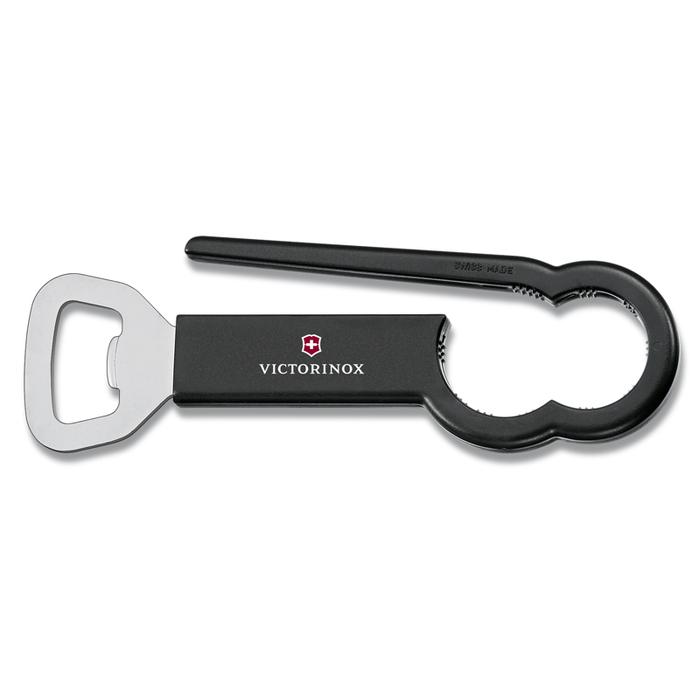 Открывалка для бутылок VICTORINOX Pet, сталь/пластик, чёрная для нанесения логотипа
