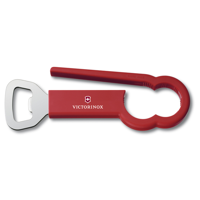 Открывалка для бутылок VICTORINOX Pet, сталь/пластик, красная для нанесения логотипа